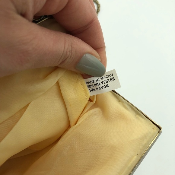 Vintage 1960’s Gold Beaded Evening Clutch / Crossbody Bag - Picture 8 of 11